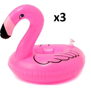 Kit 3 Boias Porta Copo Flamingo Verao Agua BO44985