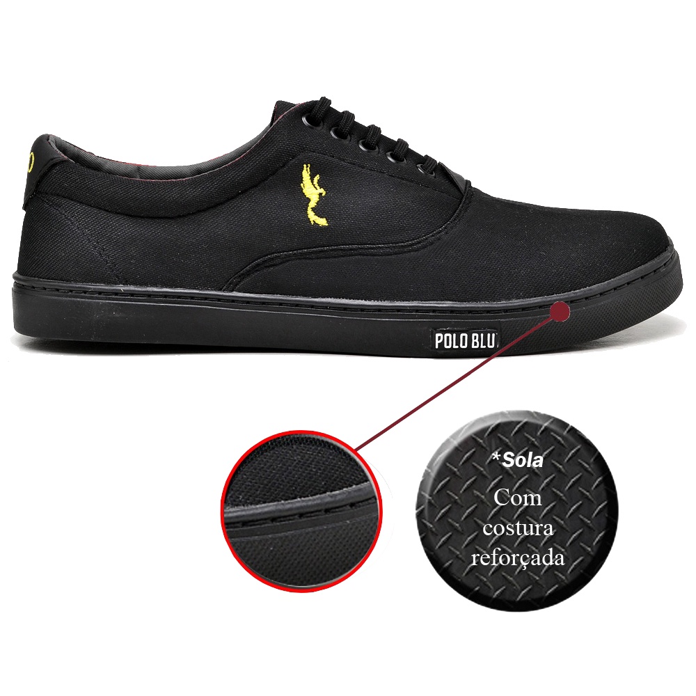 Sapatênis Polo Blu Tênis Masculino Casual Leve e Confortável