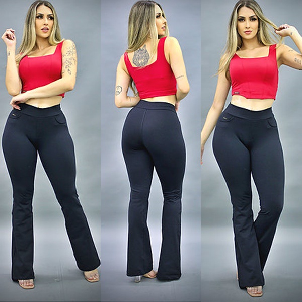 Calça flare best sale preta k2b