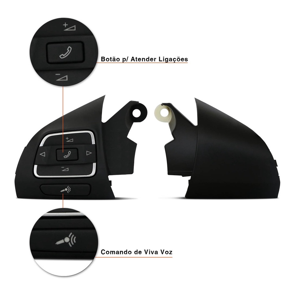 V. Controle De Som Volante Vw ( Gol Saveiro Voyage G5 G6)