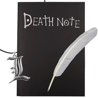Kit Caderno Death Note L Kira Ryuk Anime + Colar + Caneta
