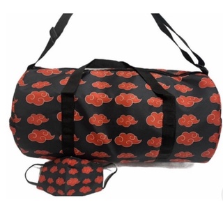 NARUTO-Akatsuki bolsa de peito vermelho nuvem para homens e mulheres,  mochila tiracolo, bolsa de ombro pequena, impermeável, casual, presente