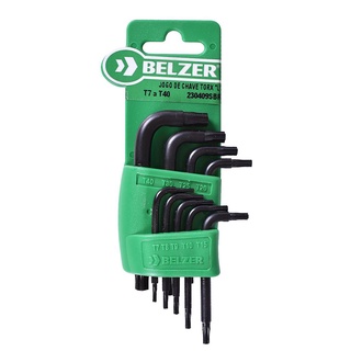 Jogo de Chave Torx L T7a T40 9 Pecas 230409SBR Belzer