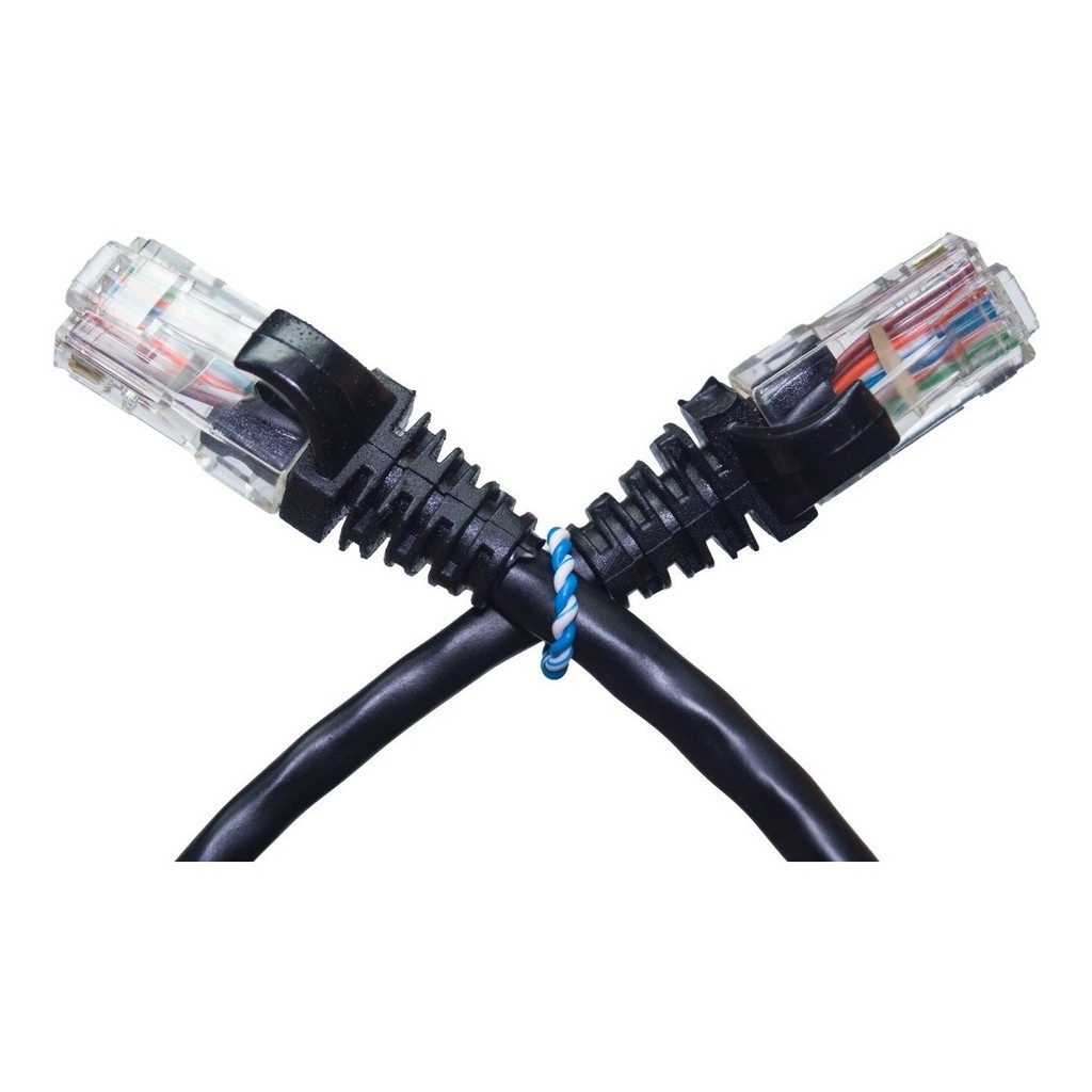 Cabo Rede Cat5e Utp Conector Rj45 - 15 Metros Preto | Shopee Brasil