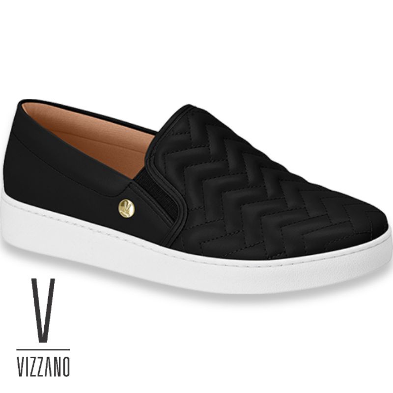 Tenis vizzano slip fashion on preto