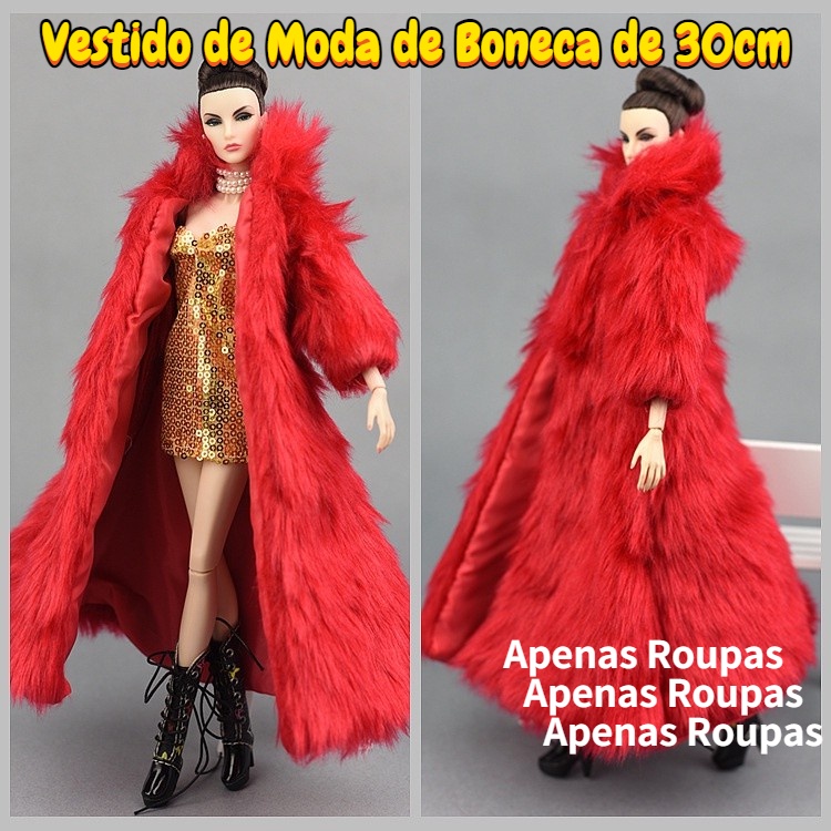 Moda boneca roupas conjunto para roupas barbie 1/6 bonecas