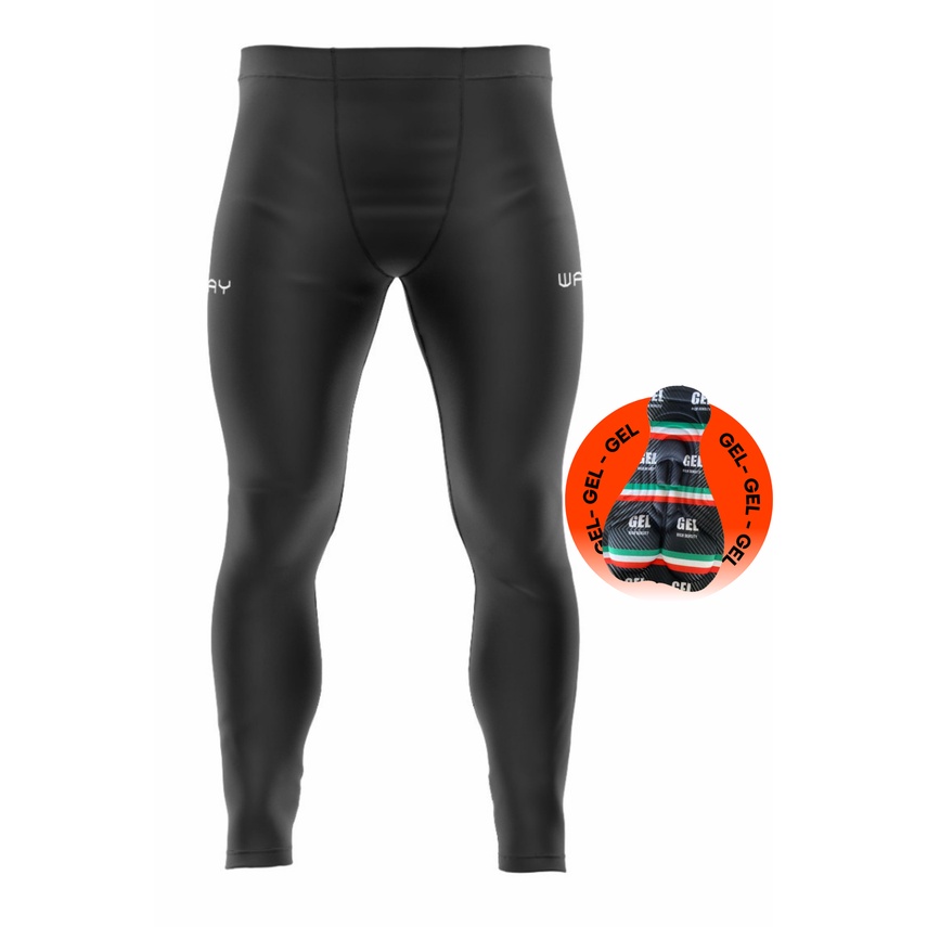 Calça de Ciclismo Forro de Gel Masculina Preta Calca Forrada Bike Almofadada