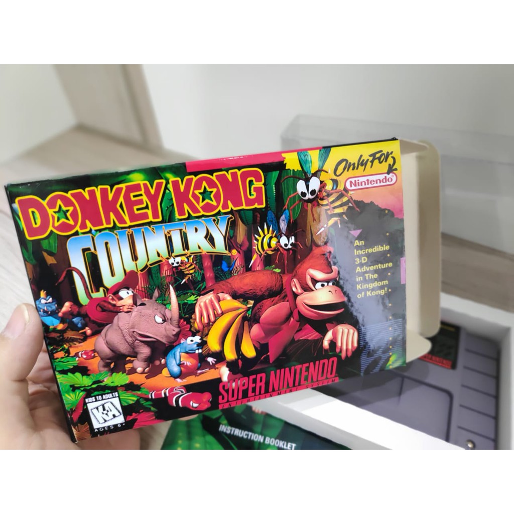 Jogo Donkey kong Country com manual caixa e protetor | Shopee Brasil
