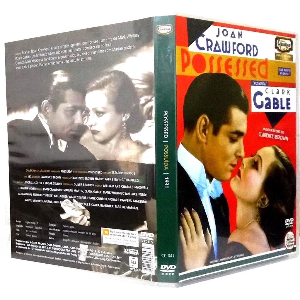 DVD POSSUÍDA (POSSESSED) 1931- Original-Novo