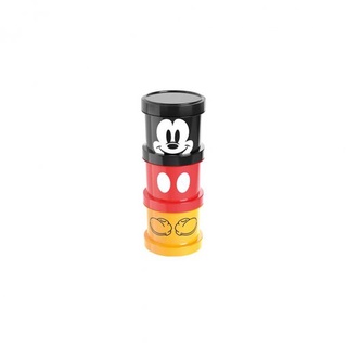 Conjunto de Pote Plástico Redondo Mickey Empilhável