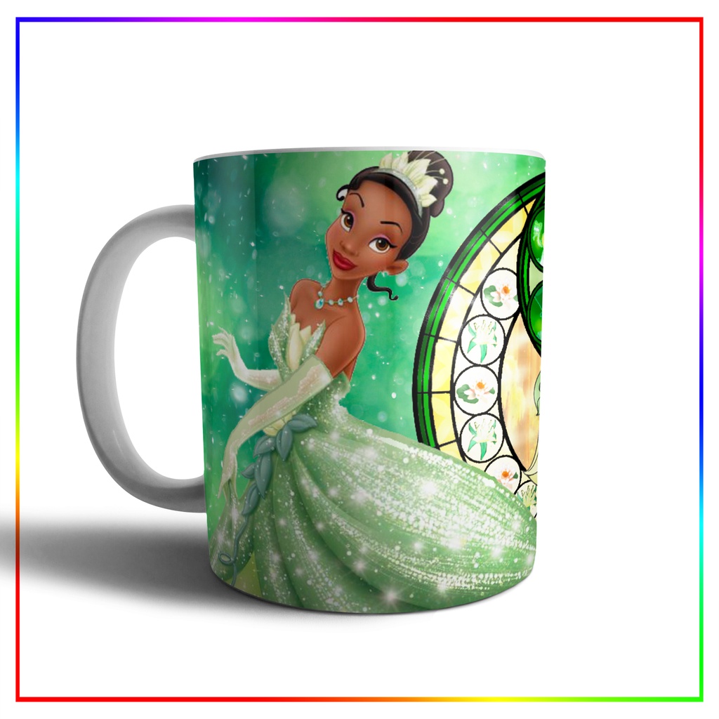 Caneca da Coleção Princesa Tiana para personalizar o nome em