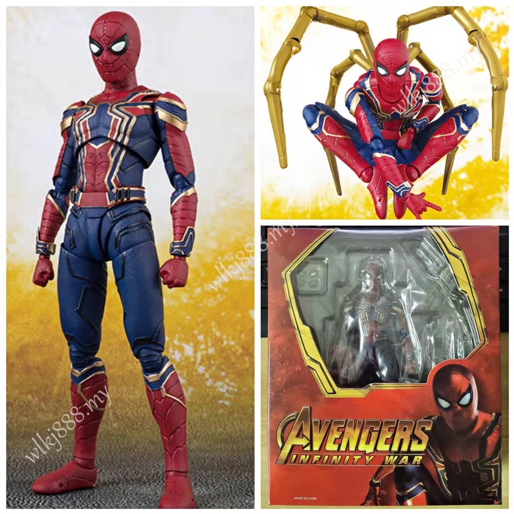 Action Figure Homem Aranha Iron Spider Marvel Articulado