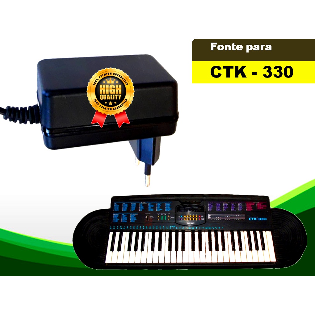 Fonte para teclado Casio CTK 330 Bivolt, Não Queima! Envio imediato!