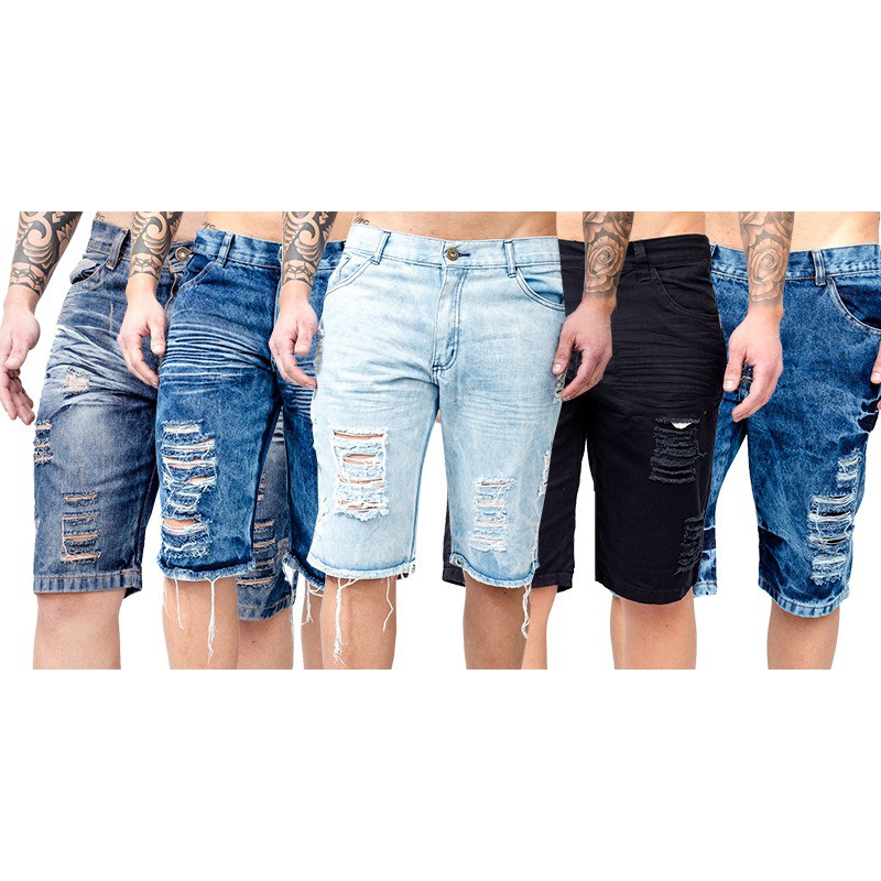 Bermudas jeans best sale masculinas barata atacado