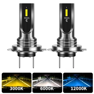 2pçs Luz LED H4 H7 Carro Farol 9005 HB3 HB4 9006 H11 H8 H9 Névoa H1 H3 Mini Lâmpadas Diurna De Direção 1600lm 300k 6500K 1200k 12V 24V Branco Gelo Azul