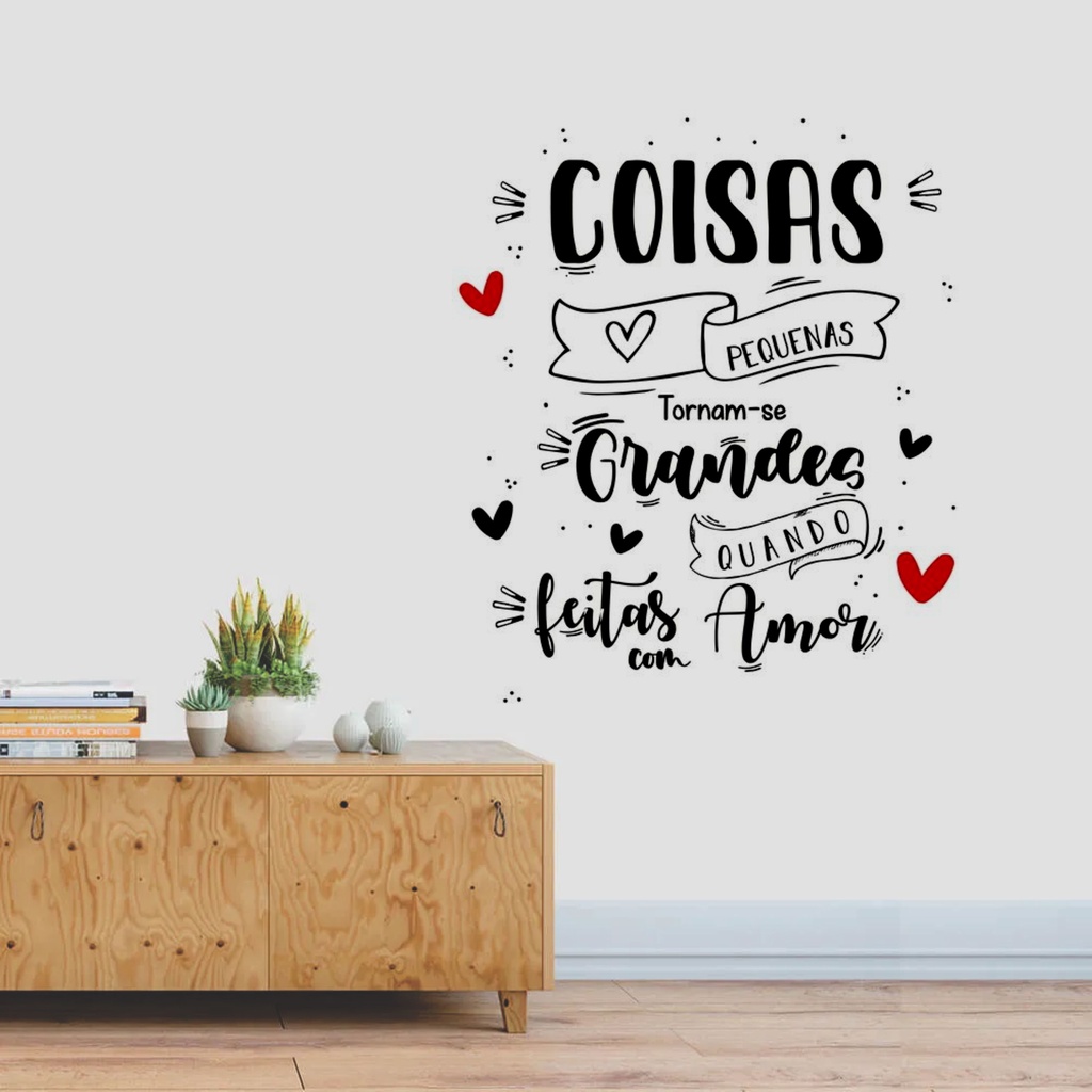 Adesivo Decorativo Frase Coisas Pequenas Parede Sala Quarto Shopee