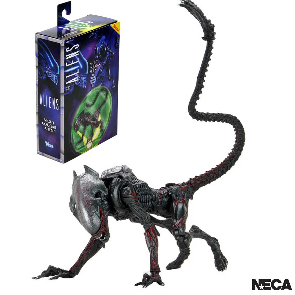 NECA Aliens Kenner Tribute Ult Night Cougar 7 Action Figure | Shopee Brasil