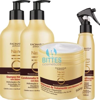 Kit Nano Oil Reconstrução Completa Facinatus Cosméticos com Batana