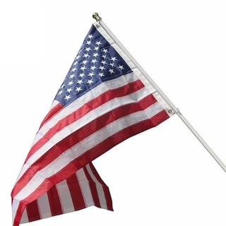 Bandeira Bordada USA Estados Unidos Oficial 1,50x0,90m Poliester - C/ Anilhas p/ Mastro Excelente p/ Exteriores