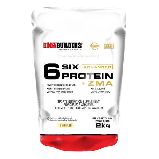 6 Six Protein Advanced C/ ZMA 2kg Bodybuilders Whey Protein Shopee Brasil