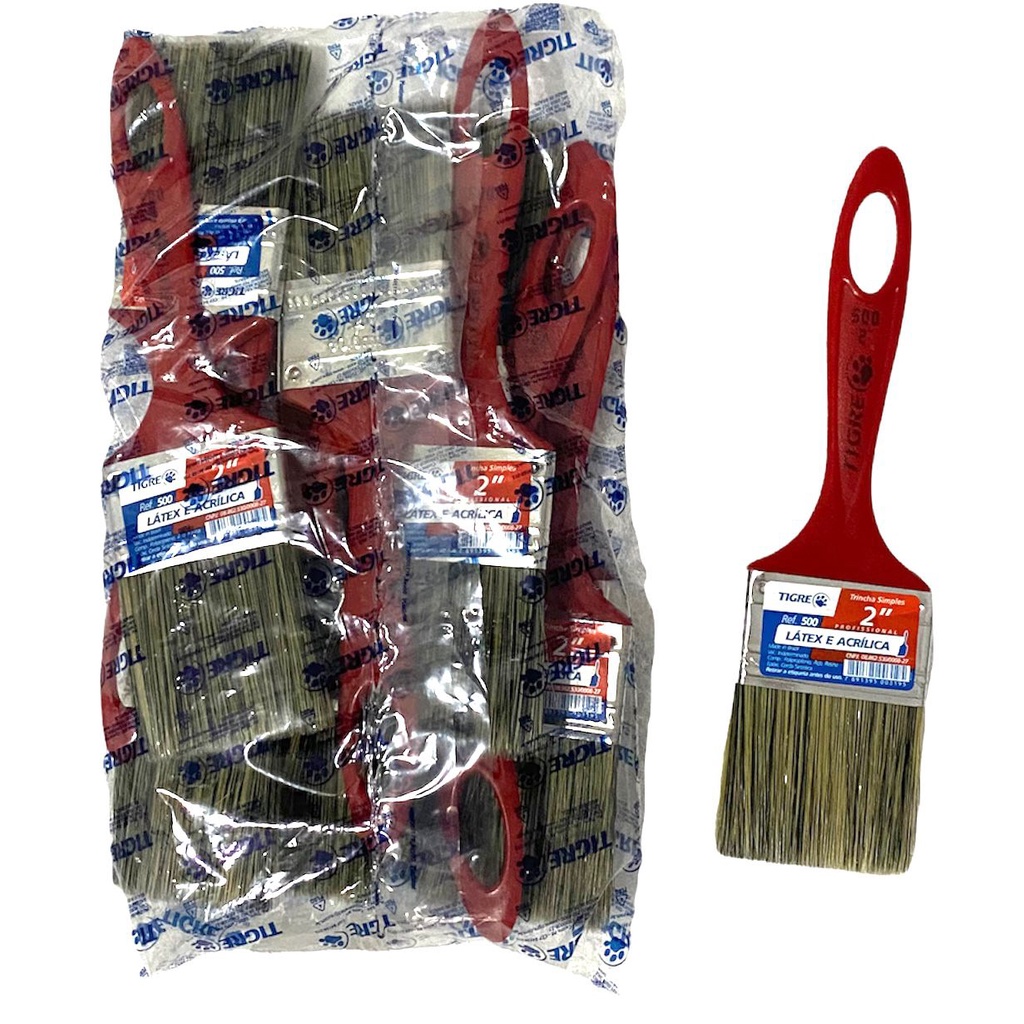 Pincel Trincha P/ Pintura Parede Casa Tigre - 5 Peças 2 Polegada ...
