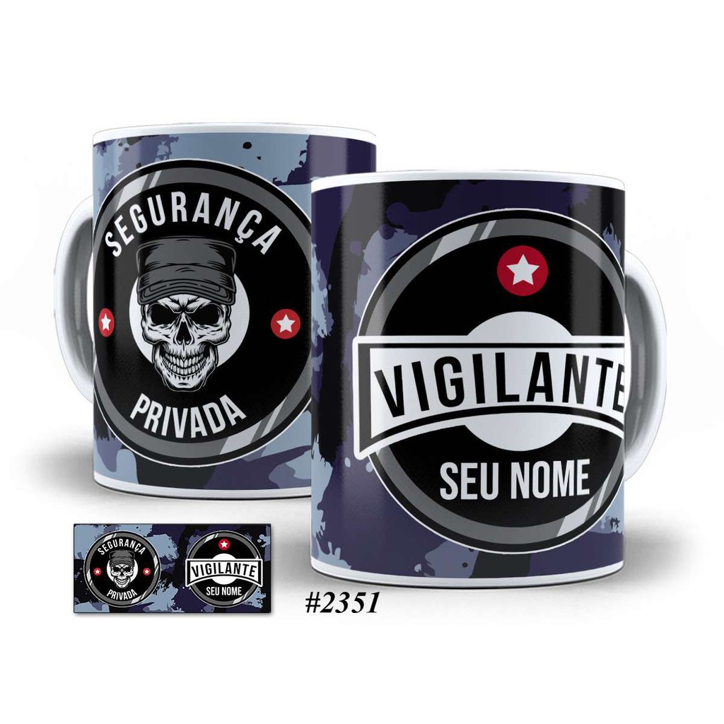 Caneca Vigilante Segurança Profissão Personalizada Shopee Brasil