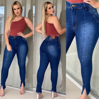 Calça Jeans Feminina Plus Size 48 ao 54 Cintura Alta Com Lycra