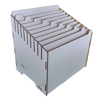 Organizador De Mesa Para Folhas A4 Prontuário Escritório Indústria 10 Divisões Nichos Escaninho Branco MDF Organização Dia a Dia
