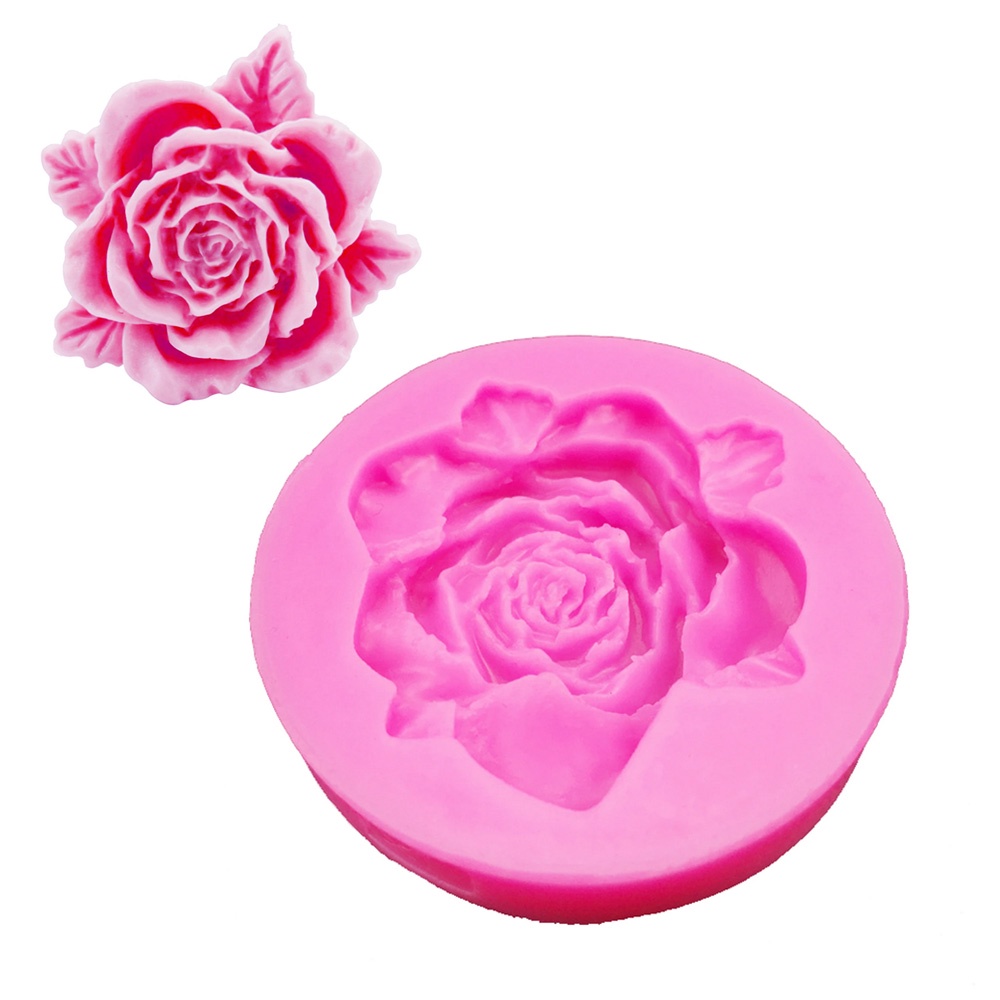 Forma De Silicone Rosa Flor Bolo Tortas Doce Antiaderente