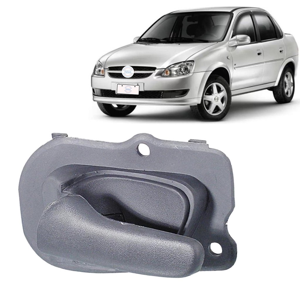 Maçaneta Interna Corsa Classic Dianteira Esquerda Cinza | Shopee Brasil
