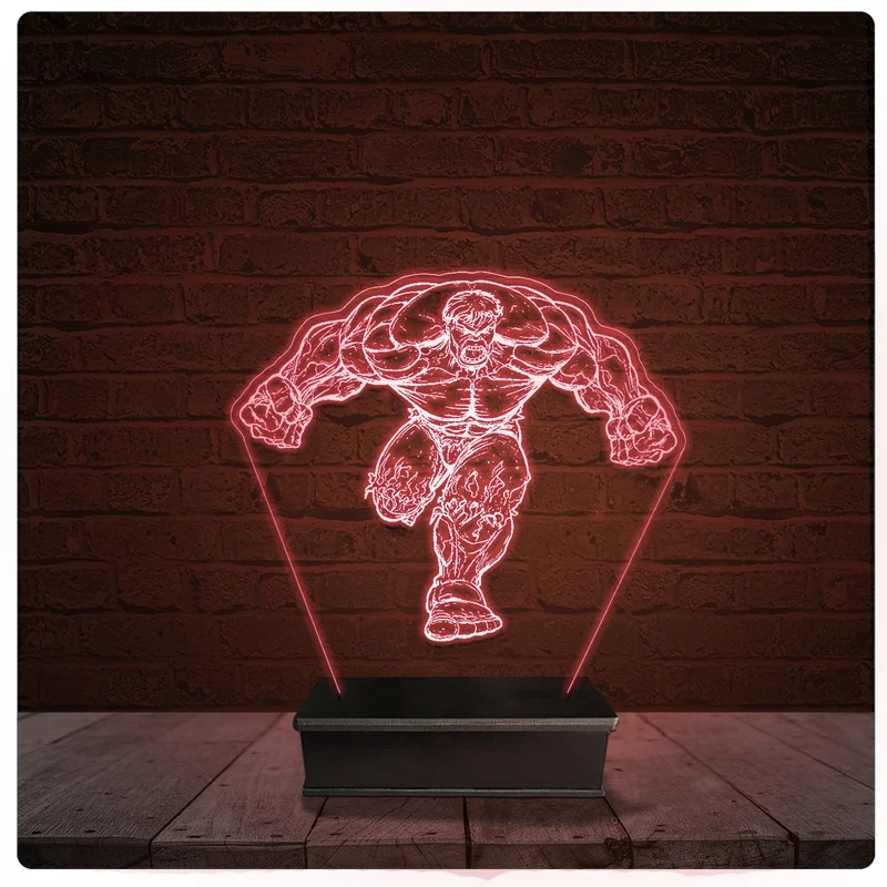 Abajur Luminária Acrílico Led - Hulk Vingadores Marvel 10