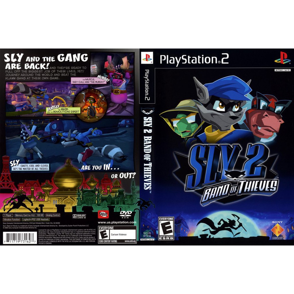 Jogo Ps 2 Sly Cooper - Ps2 Coleção - Kit 3 s