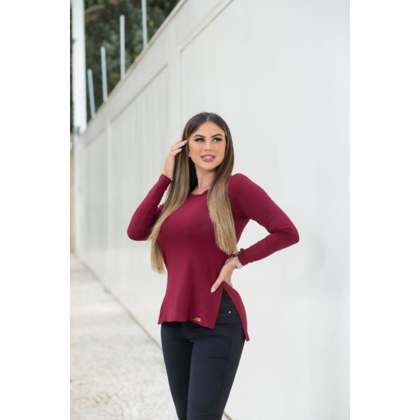 Blusa feminina store sobre legging longa