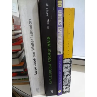 Livros Biografias Steve Jobs Walter Isaacson / Katy Perry / Santa Evita / Fernanda Montenegro / Rivalidades Produtivas Michael White / 100 Líderes Espirituais / Os Filosofos Herculano Pires