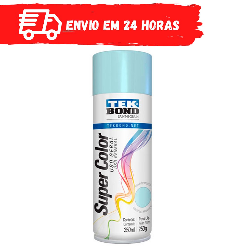 Tinta Spray Tekbond Azul Claro Bebê Brilhante 350ml Bicicleta Bike