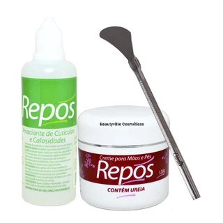 Kit Spa dos Pés Repos Amaciante 120ml + Espatula 222 + Creme 120gr