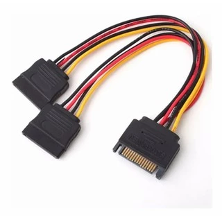 Cabo Adaptador Energia Pc Sata 15 Pinos Macho 2x Fêmea Fonte PRONTA ENTREGA - PRODUTO NO BRASIL