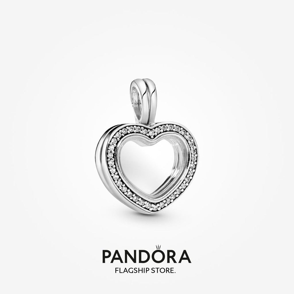 pandora diy Prata Charme Lockets Cintilante Coração Emaranhado g801 ...