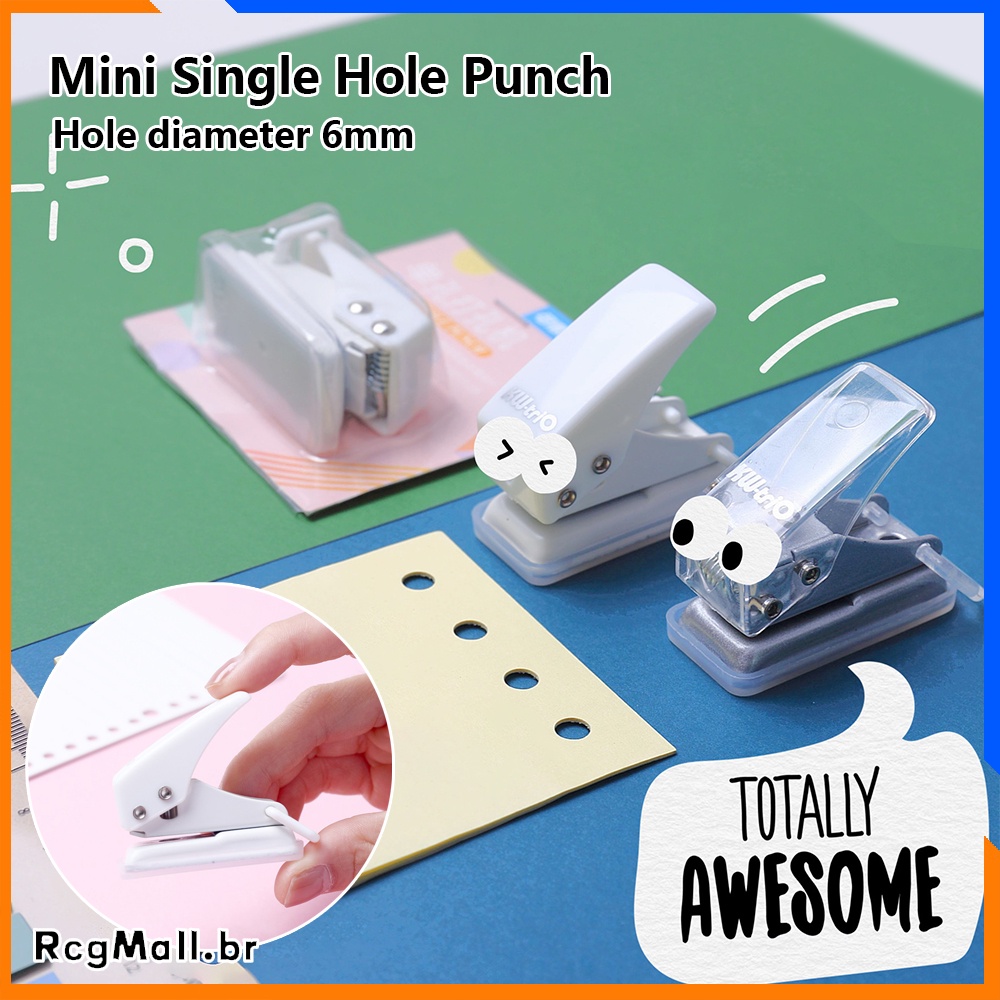mini Furador De Furo /Perfurador Único Para Fichário, Perfurador ...