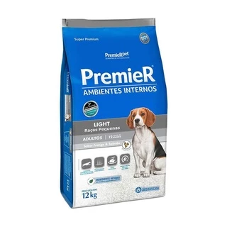 Ração Premier Ambientes Internos Cães Adultos Light 12Kg