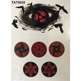 1 peça Tatuagem adesiva temporária Naruto tattoo akatsuki uchiha