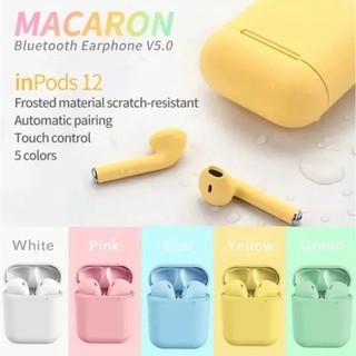 Fones De Ouvido Inpods12 Tws Macaron Bt 5.0 Sem Fio i12