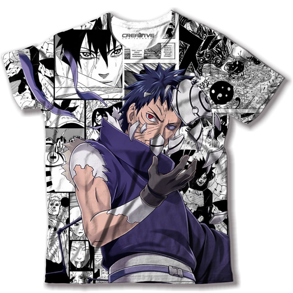 Camiseta Camisa Personalizada Anime Naruto Obito Uchiha 04