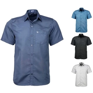 Camisa Social Amil Story Manga Curta Com Bolso Promoção Frete Grátis