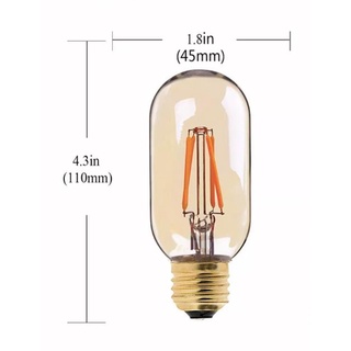 Lampada Vintage Retrô Filamento De Led E27 ST64 T40 G95 G80 A19 LED Bivolt  110v 220v