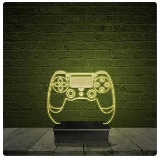 Led Luminária Acrílico Abajur - Controle ps4 playstation