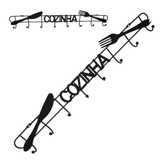 Suporte Barra 47cm Para Cozinha Pendurar Utensilios Talheres Shopee