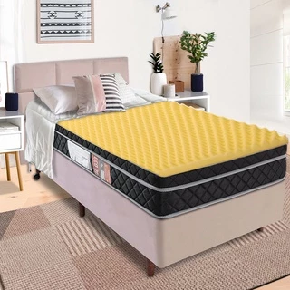 Pillow Top Solteiro Massageador Casca de Ovo Espuma D23 78x188 - BF Colchões
