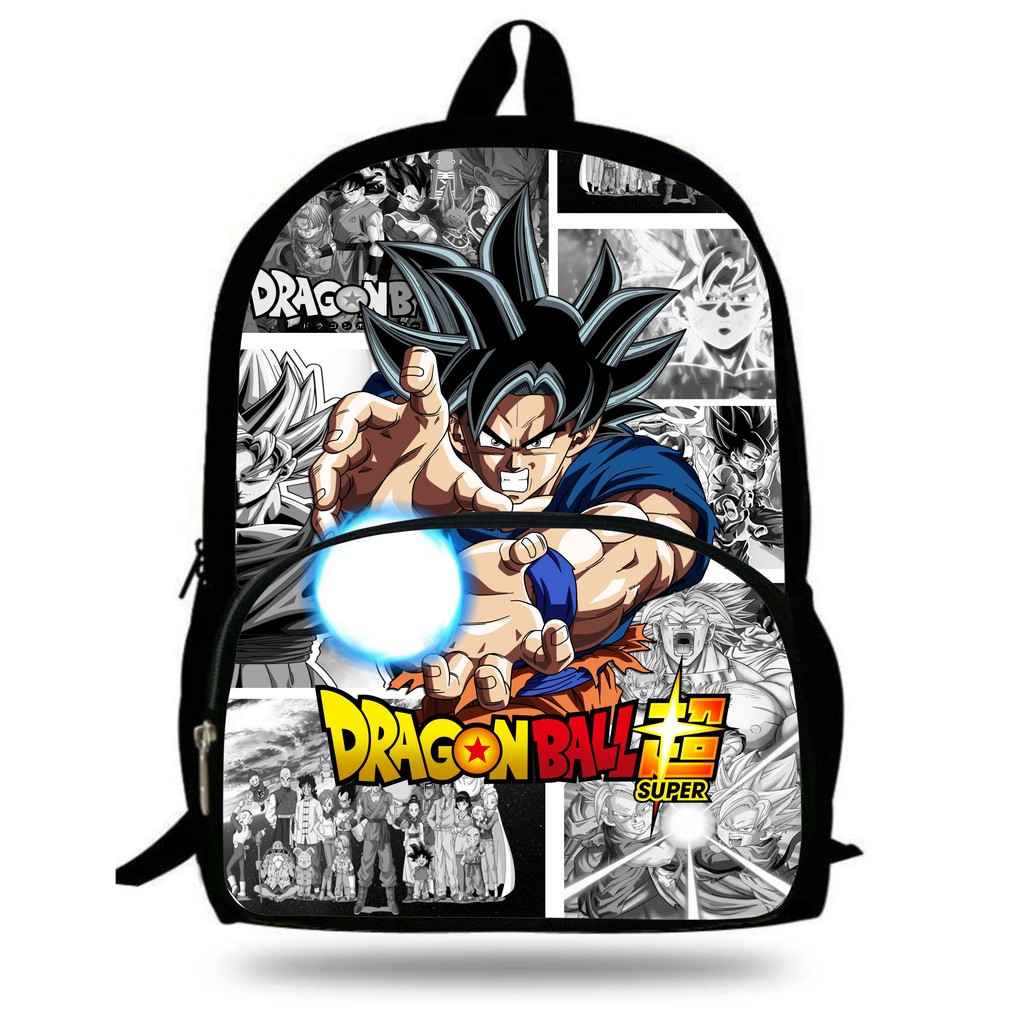 Mochila de Rodinhas Infantil Menino Dragon Ball Super Goku - Preto