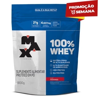 Whey Max Titanium 100%  *Baixo Carbo*  900g em Oferta na Shopee
